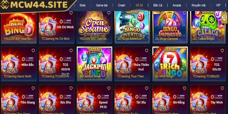 Mcw44 15 Người chơi có thể tham gia vào nhiều hình thức xổ số tại trang game